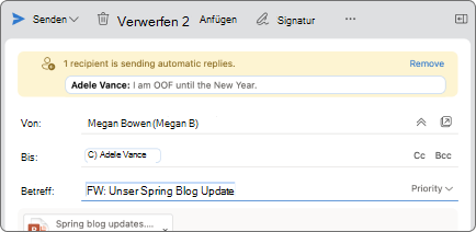 Der Screenshot zeigt ein Beispiel dafür, wie die E-Mail-Tipps aussehen.