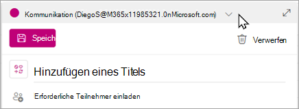 Wählen Sie im Dropdownmenü Ihre Gruppe aus, um Ihre Veranstaltung in diesem Kalender zu planen.