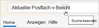 Wählen Sie Zurück aus, um die Suchergebnisse zu löschen.