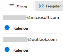 Wählen Sie im Menüband Kalender freigeben aus.