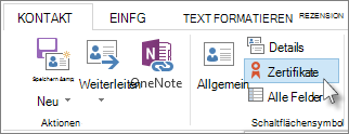 Die Zertifikate einer bestimmten Person anzeigen