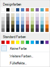 Seitenfarbenoptionen im Menüband