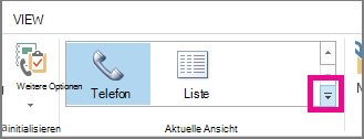 Gruppe 'Aktuelle Ansicht' auf der Registerkarte 'Start'