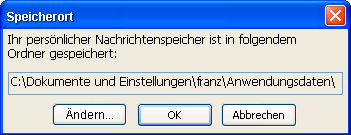 Speicherort (Dialogfeld)
