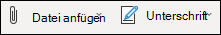 Anfügen von Dateien oder Hinzufügen einer Signatur