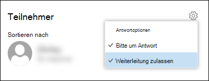 Screenshot der Option 