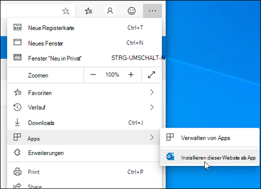 Installieren dieser Website als App