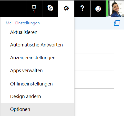 Outlook im Web – Einstellungsoptionen