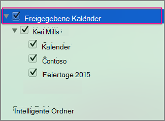 Freigegebene Kalender