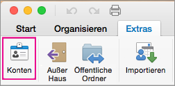 On the Tools tab, click Accounts