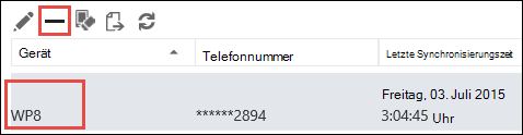 Remove phone from Outlook Web App