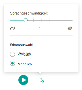 Einstellungen für laute Stimme