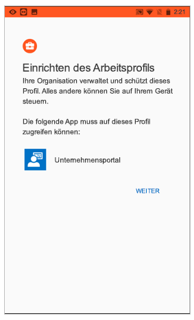 Einrichten eines Arbeitsprofils