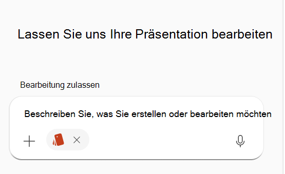 Screenshot eines ausgewählten Marken-Kits im Copilot-Copilot-Prompt.