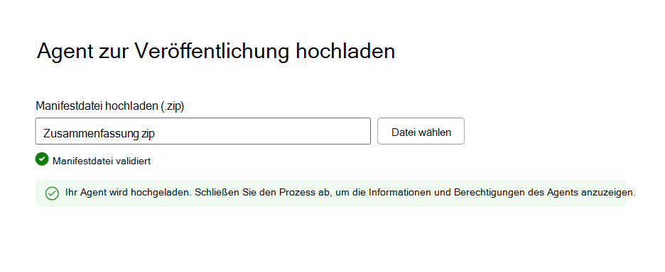 Screenshot, der die Details einer erfolgreichen Paketüberprüfung zeigt.