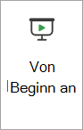 Der Befehl Von Anfang auf dem Menüband in PowerPoint für das Web.