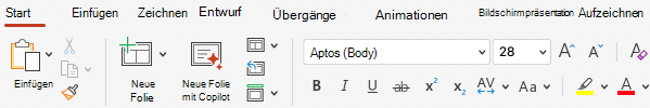 Screenshot der Registerkarte 