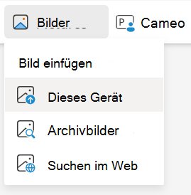 Einfügen von Bildern von diesem Gerät in PowerPoint für das Web