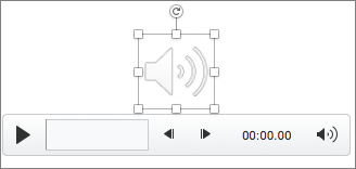 Audiosteuerelement mit ausgewähltem Symbol 