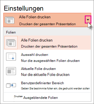 Druckeinstellungen