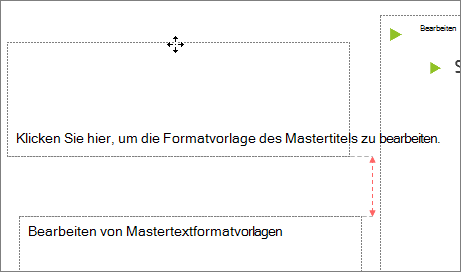 Verschieben eines Platzhalters auf einer Folie