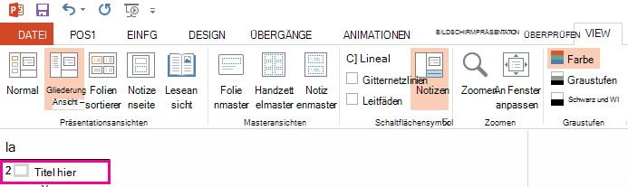 Folie 2 hat einen Titel.