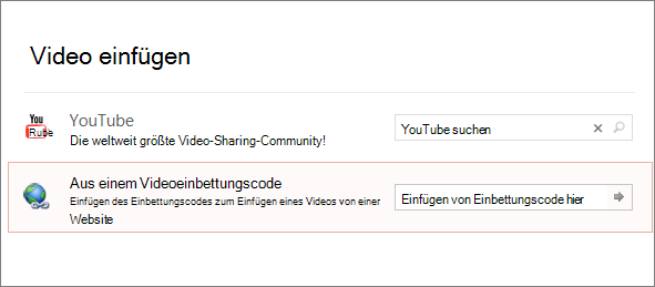 Zeigt die Option 