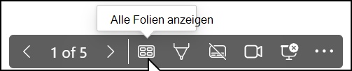 Screenshot der Präsentationstools.