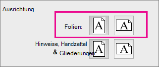 PowerPoint für Mac – „Seitenausrichtung“
