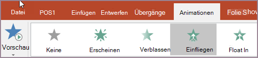 Auswählen einer Animation