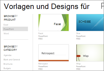 PowerPoint Online templates and themes