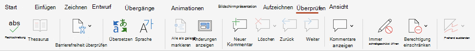 Screenshot der Registerkarte 