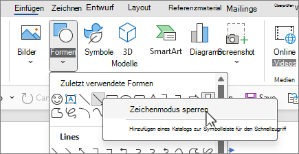 Shapes Bildschirm 