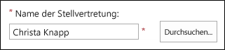 Name der Stellvertretung