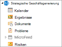Auf einen Elementtyp klicken