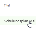 Klicken Sie auf das Risiko in der Spalte 'Titel'.