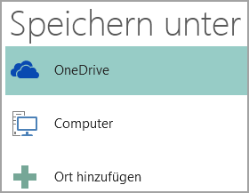 Screenshot der Option 