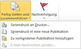 Abschließen des Seriendrucks