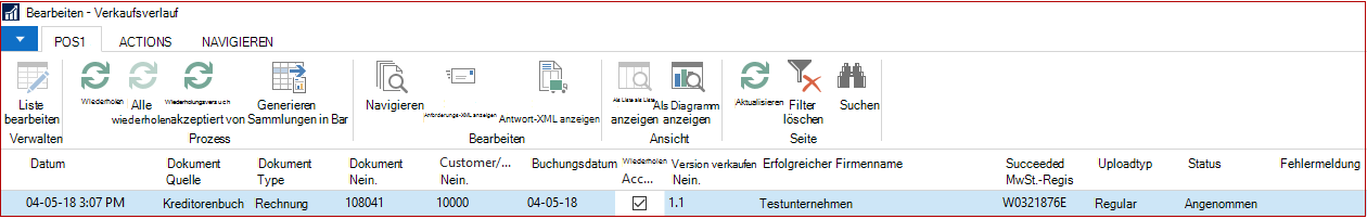 SII-Verlauf bearbeiten