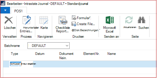 Exportieren der Intrastat-Datei