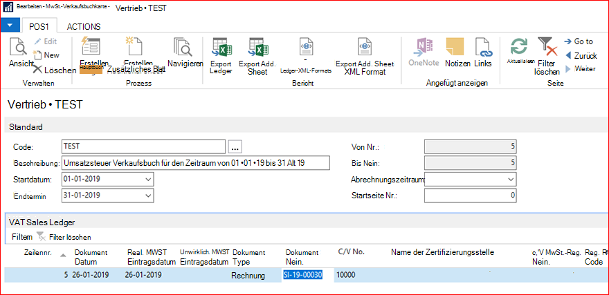 Ausführen der Aktion 
