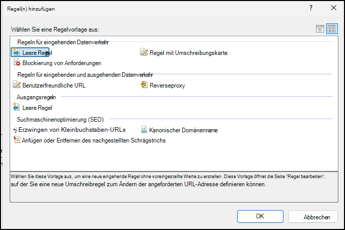 Regel hinzufügen