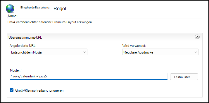Übereinstimmungs-URL