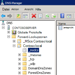 DNS-Verwaltungskonsole