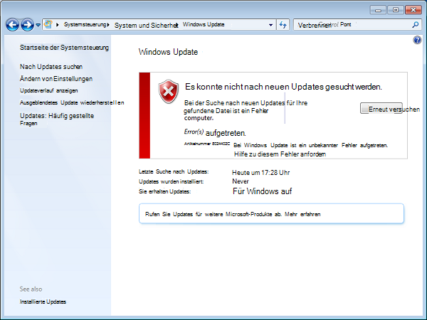 Fehlercode 8024402c