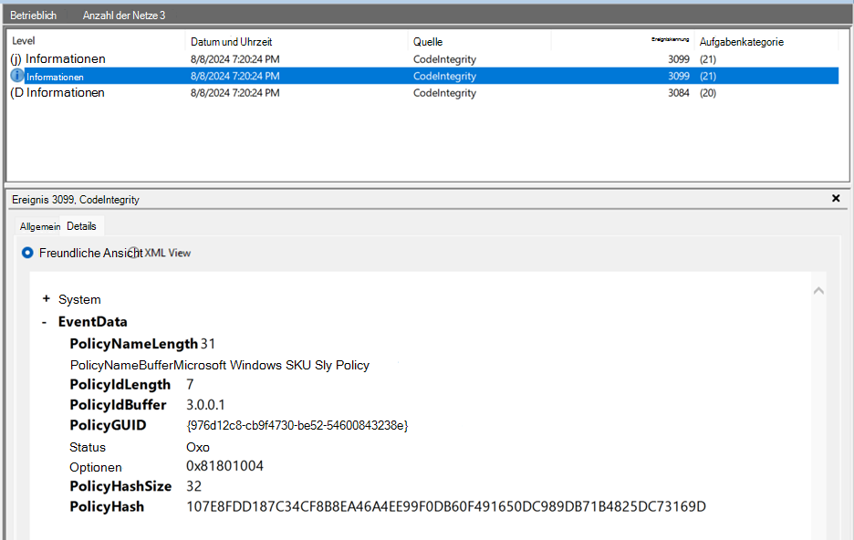 Microsoft Windows SKU SI-Richtlinie