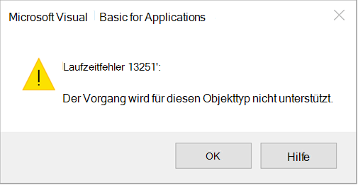 Laufzeitfehler 3251