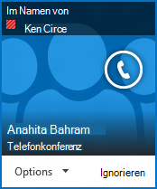 Benachrichtigung zu einer Telefonkonferenz