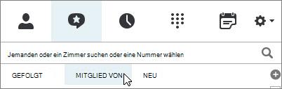 Registerkarte „Mitglied von“
