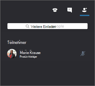 Skype for Business für Mac – Besprechungsfenster mit Anzeige der Teilnehmer